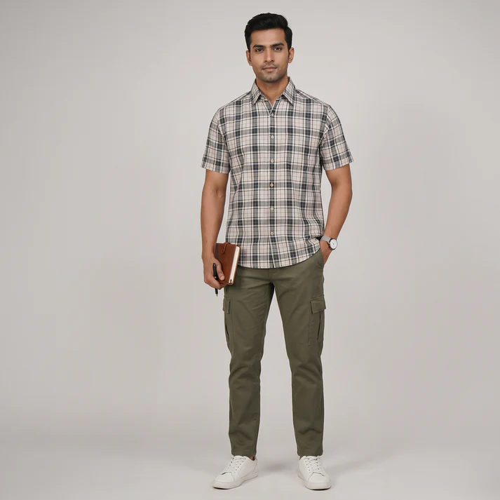 Cotton Checkered Shirt